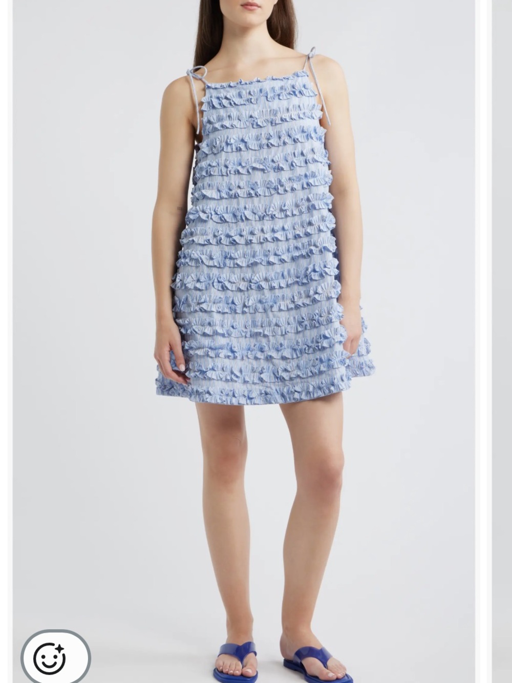 Leili Ruffle Sleeveless Minidress